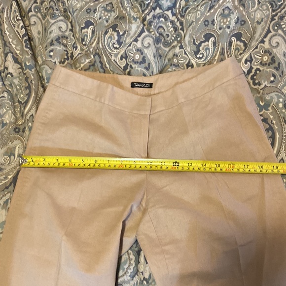 Tall 33.5 Tahari summer linen suit. Beautiful light tan - Picture 10 of 14